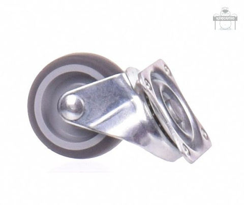 Kółko obrotowe łożyskowe gumowane fi40 z płytką