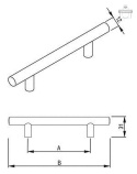 Uchwyt meblowy relingowy 352/432 satyna