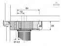 WURTH nóżka meblowa 500kg h-100