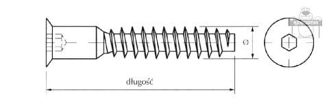 Wkręt konfirmat 6.4 x 50 10szt.