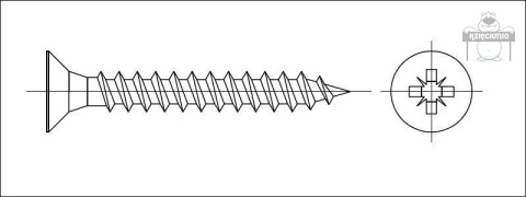 Wkręt do drewna uniwersalny 0,1kg 4.5 x 20
