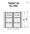 REJS SEGREGO szuflada na odpady 60 h=320 L=480