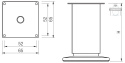 ST nóżka meblowa S13 350kg H=120 chrom 4szt.