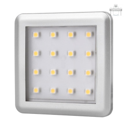 OPRAWA LED SQUARE 2 srebrna 1.5W 12VDC ciepła