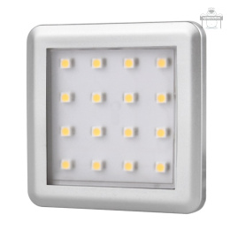 OPRAWA LED SQUARE 2 srebrna 1.5W 12VDC zimna