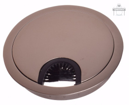 Przepust kabla fi80 metalowy kolor satyna