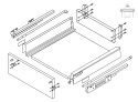 STRONG BOX szuflada z hamulcem średnia L-300 biała