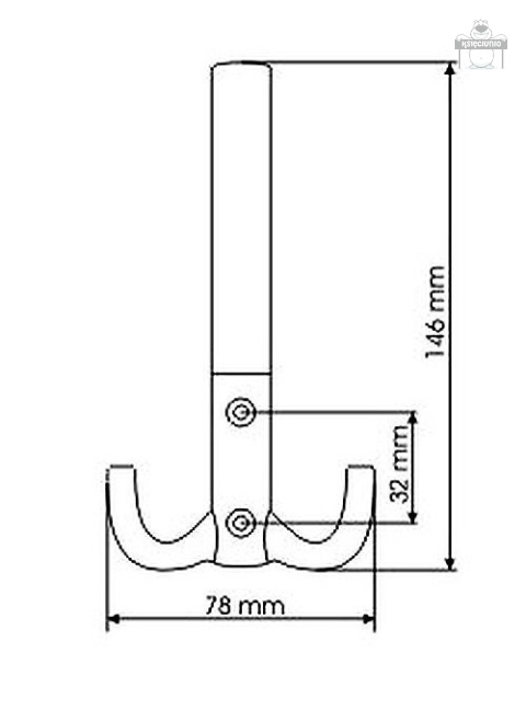 GAMET wieszak duży - INOX WP14-G0007