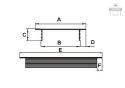 Kratka wentylacyjna aluminiowa 60x245 I - biała