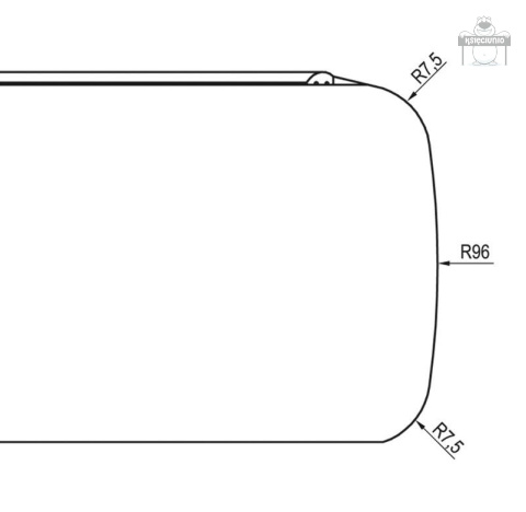 DUROPAL listwa boczna P do blatów 38mm aluminium