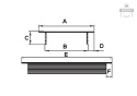 Kratka wentylacyjna aluminiowa 60x480 I - inox