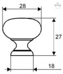 Uchwyt meblowy gałka chrom 35003