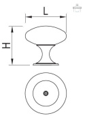 Uchwyt meblowy gałka chrom 35003