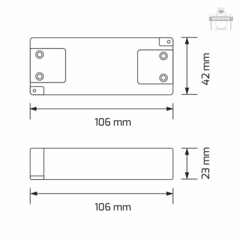 Układ zasilający zasilacz LED 16W 12V gniazdo mini
