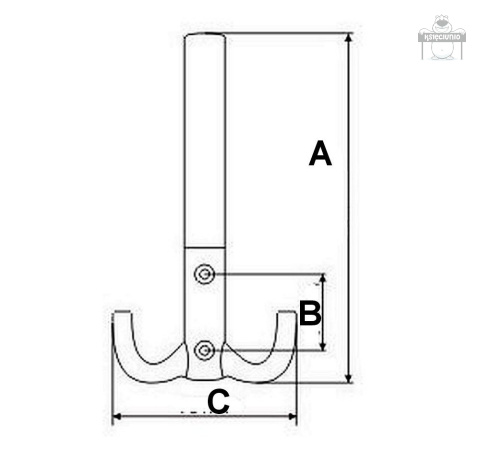 Wieszak duży II - kolor aluminium