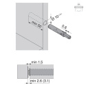 BLUM tip-on krótki 50mm biały 956.1004