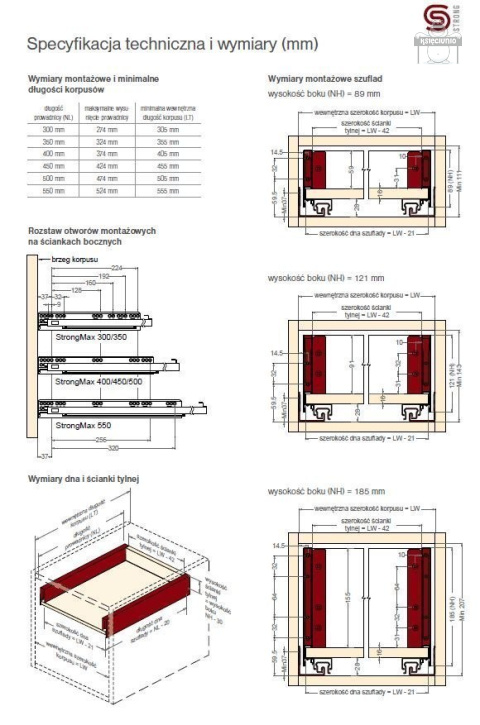 STRONG strongmax mocowanie frontu wysokie antracyt